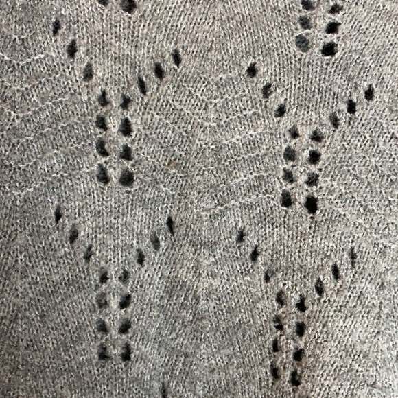 GAP Gray Pointelle Crew Neck Sweater - Picture 3 of 5